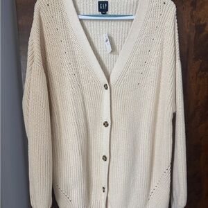 GAP Women's Beige Knit Cardigan